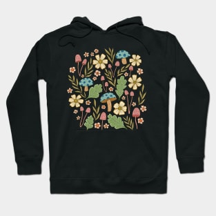 Forest fungi and flora - Dark green Hoodie